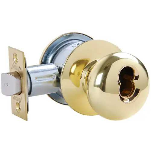 Cylindrical Lock Bright Brass