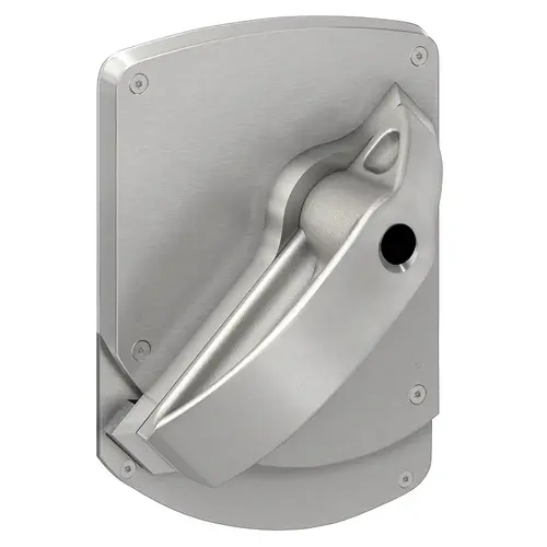 Grade 1 Corridor Lock, High Security Ligature Resistant Trim, Less Cylinder, Satin Stainless Steel Finish, Right Hand Satin Stainless Steel