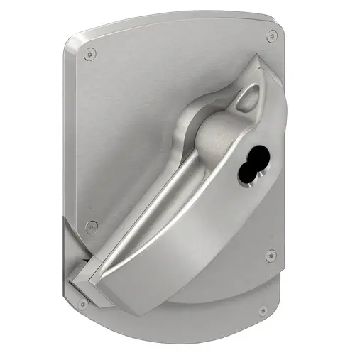 Grade 1 Corridor Lock, High Security Ligature Resistant Trim, SFIC Prep Less Core, Satin Stainless Steel Finish, Right Hand Satin Stainless Steel