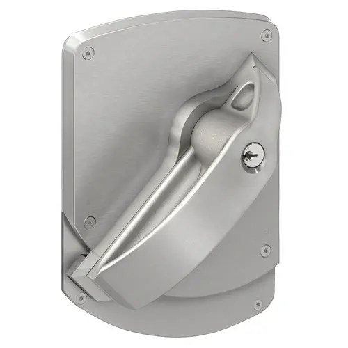 Grade 1 Vestibule Lock, High Security Ligature Resistant Trim, Standard Cylinder, Satin Stainless Steel Finish, Left Hand Satin Stainless Steel