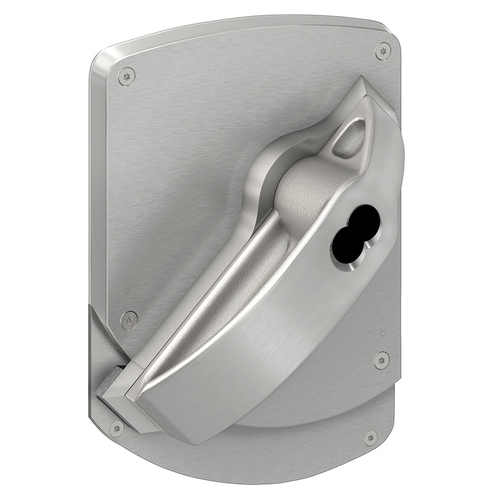 Grade 1 Vestibule Lock, High Security Ligature Resistant Trim, Schlage FSIC Prep Less Core, Satin Stainless Steel Finish, Left Hand Satin Stainless Steel