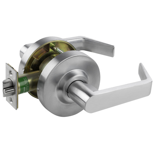 Passage Cylindrical Lock with SR Lever and Rose Satin Chrome Finish