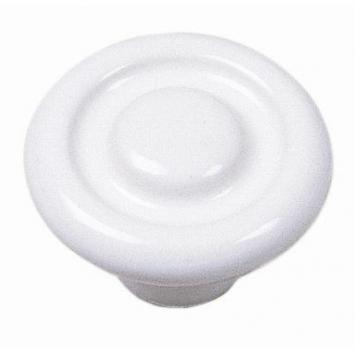 Porcelain Round 1-3/8 In. White Porcelain Cabinet Knob