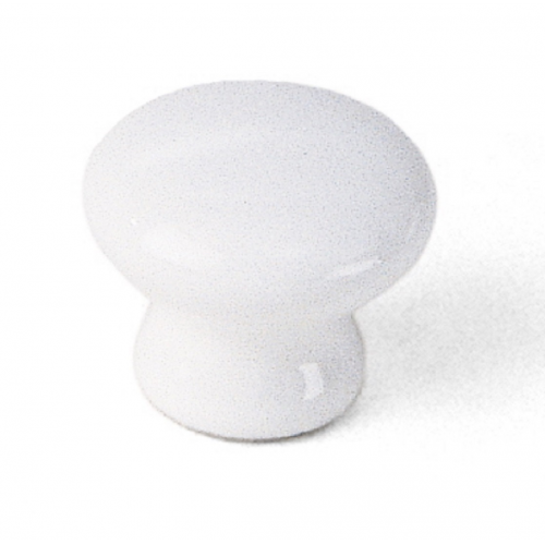 1 3/8" Porcelain Knob - White