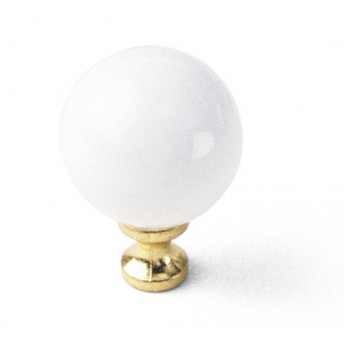 Laurey 01942 1 1/4" Ceramic Ball Knob - White