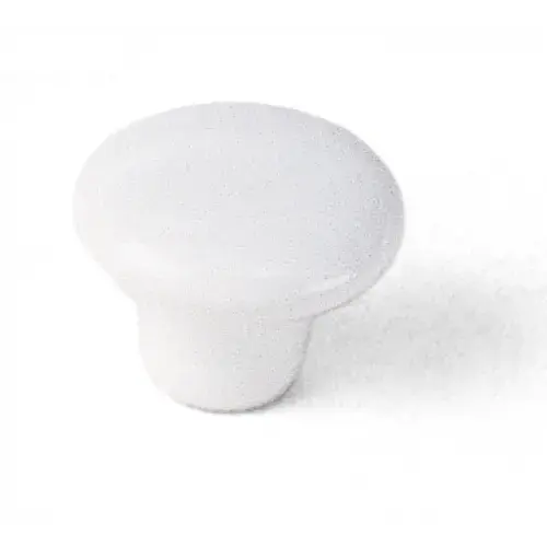 Porcelain Round 1-1/4 In. White Cabinet Knob