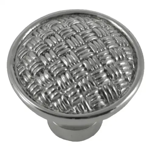 1 1/4" Rattan Knob - Polished Nickel