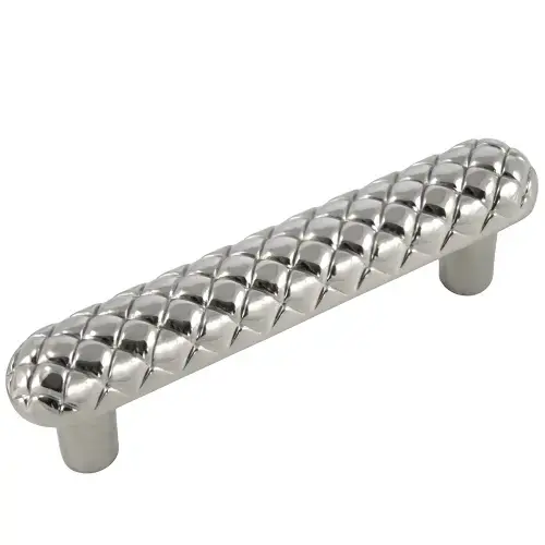 3" Quilted Pull - Polished Nickel - 4"o/a