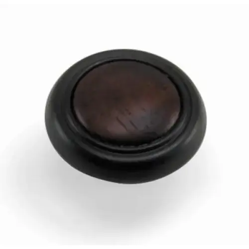 1 1/4" First Family Knob-Oil Rubbed Bronze w/Cherry Insert