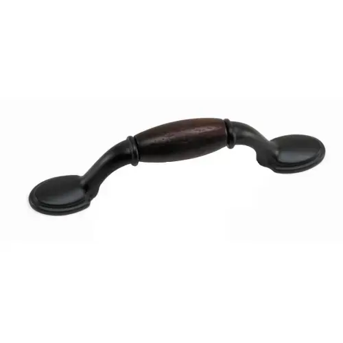 3" First Family Pull - Oil Rubbed Bronze w/ Cherry Insert