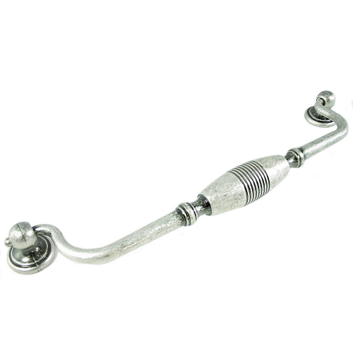 9" Striped Drop Pull - Satin Antique Nickel