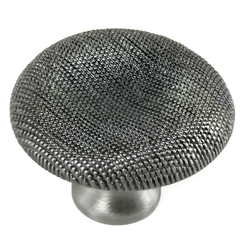 1 1/2" Vanilla Thumbprint Knob - Satin Antique Nickel