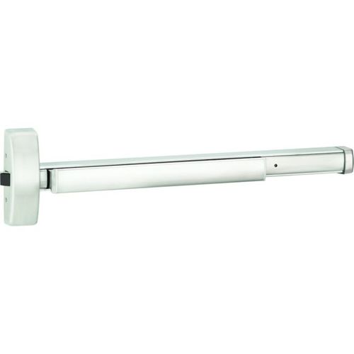 4' Apex Rim Wide Style Exit Device for Keyed Lever Satin Stainless Steel Finish