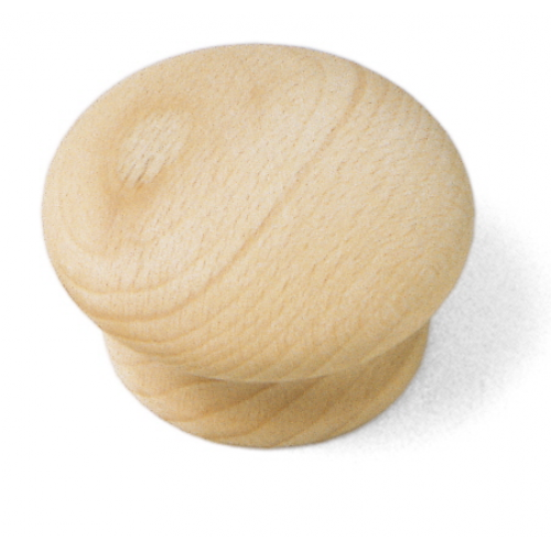 Laurey 32701 2" Au Natural Wood Mushroom Knob