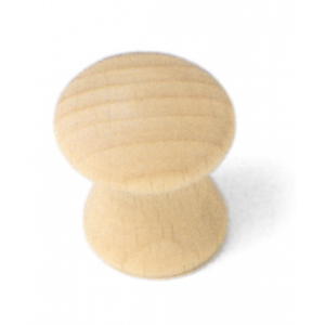 Laurey 33201 1" Au Natural Wood Mushroom Knob