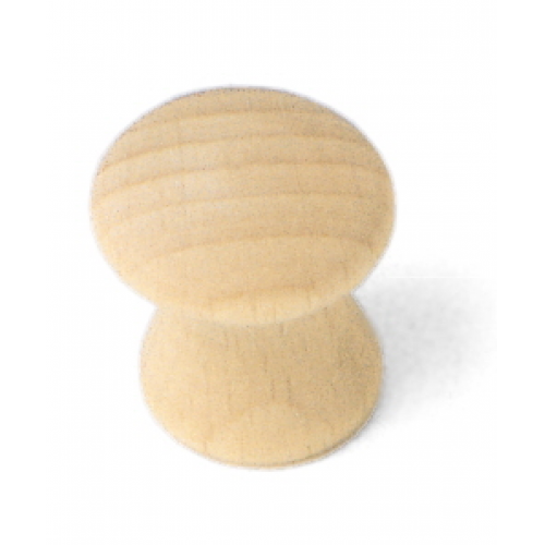 1" Au Natural Wood Mushroom Knob