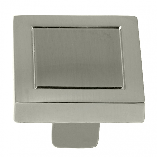 7/8" Square Knob - Cosmopolitan - Satin Nickel