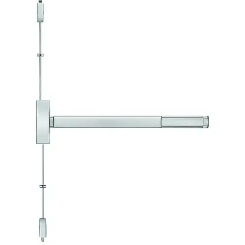 Stanley Precision FL22036303 Fire Rated 3' Apex Surface Vertical Rod Wide Style Night Latch Exit Device Satin Stainless Steel Finish
