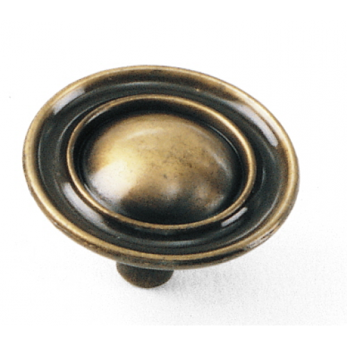 1 1/2" Classic Traditions Ambassador Knob - Antique Brass