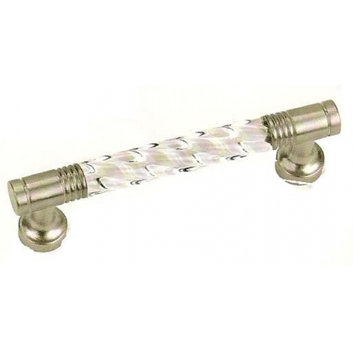 3" Acrystal Pull - Acrylic w/ Satin Pewter Legs Combination Finish