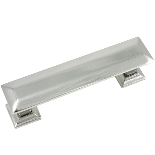 3" Pull with Back Plate - Poise - Polished Nickel