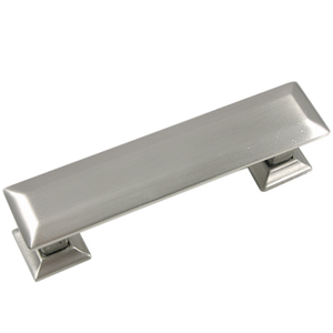MNG 83628 3" Pull with Back Plate - Poise - Satin Nickel