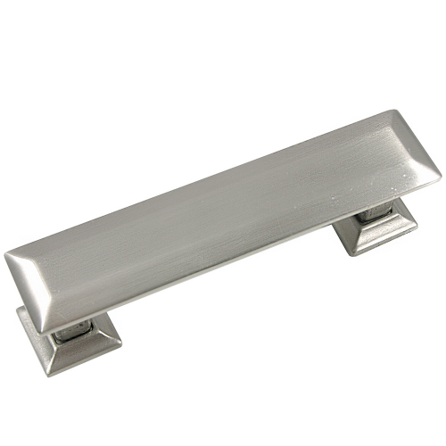 3" Pull with Back Plate - Poise - Satin Nickel