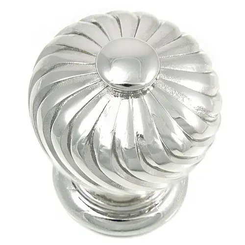 MNG 83914 1 1/4" Knob - French Twist - Polished Nickel