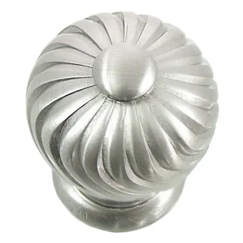 1 1/4" Knob - French Twist - Satin Nickel