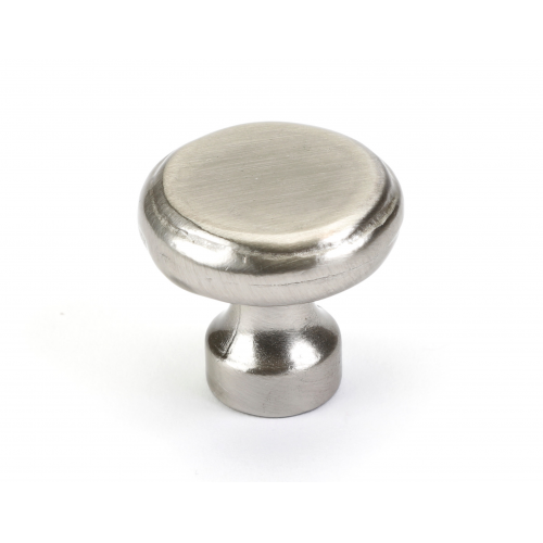 1" dia. Button Knob - Riverstone - Satin Nickel