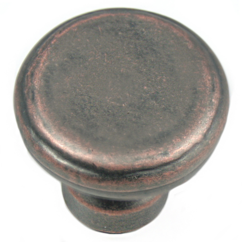 MNG 84365 1" dia. Button Knob - Riverstone-Dark Antique Copper