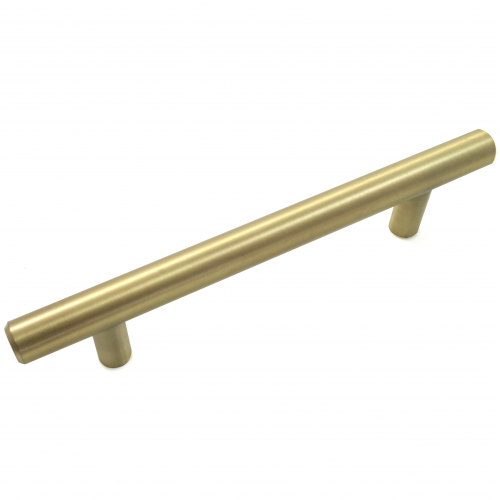 Steel T-Bar Pull - Satin Brass - 4" c/c