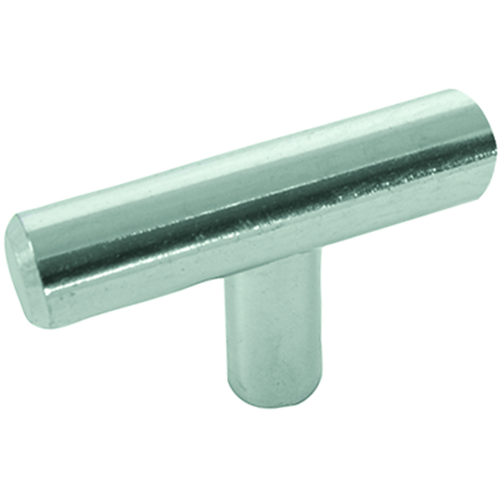 Steel T-Bar Knob - Polished Chrome - 2"