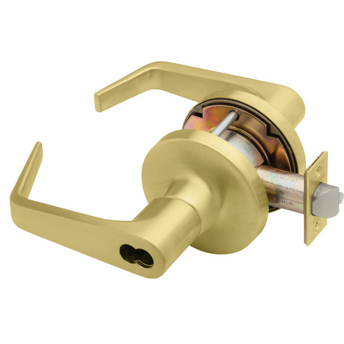 Lock Cylindrical Lock Satin Brass