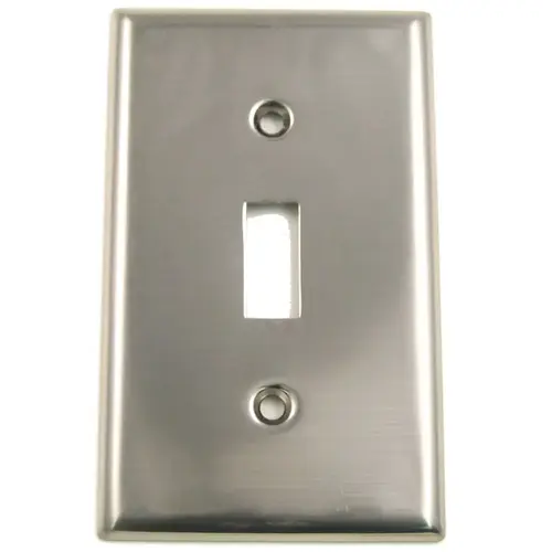 Single Toggle Switch Plate Satin Nickel Finish