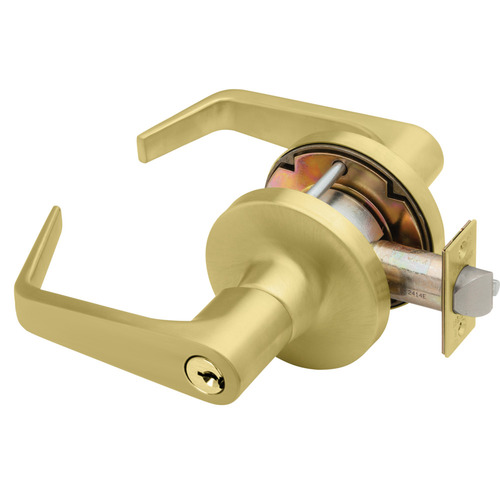 Lock Cylindrical Lock Satin Brass