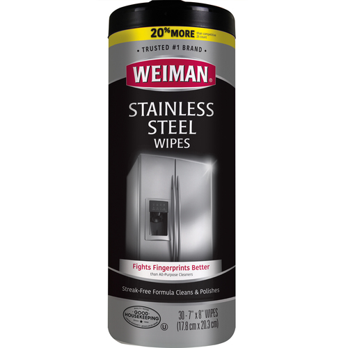 Weiman Products Stainless Steel Wipes, 30 Count