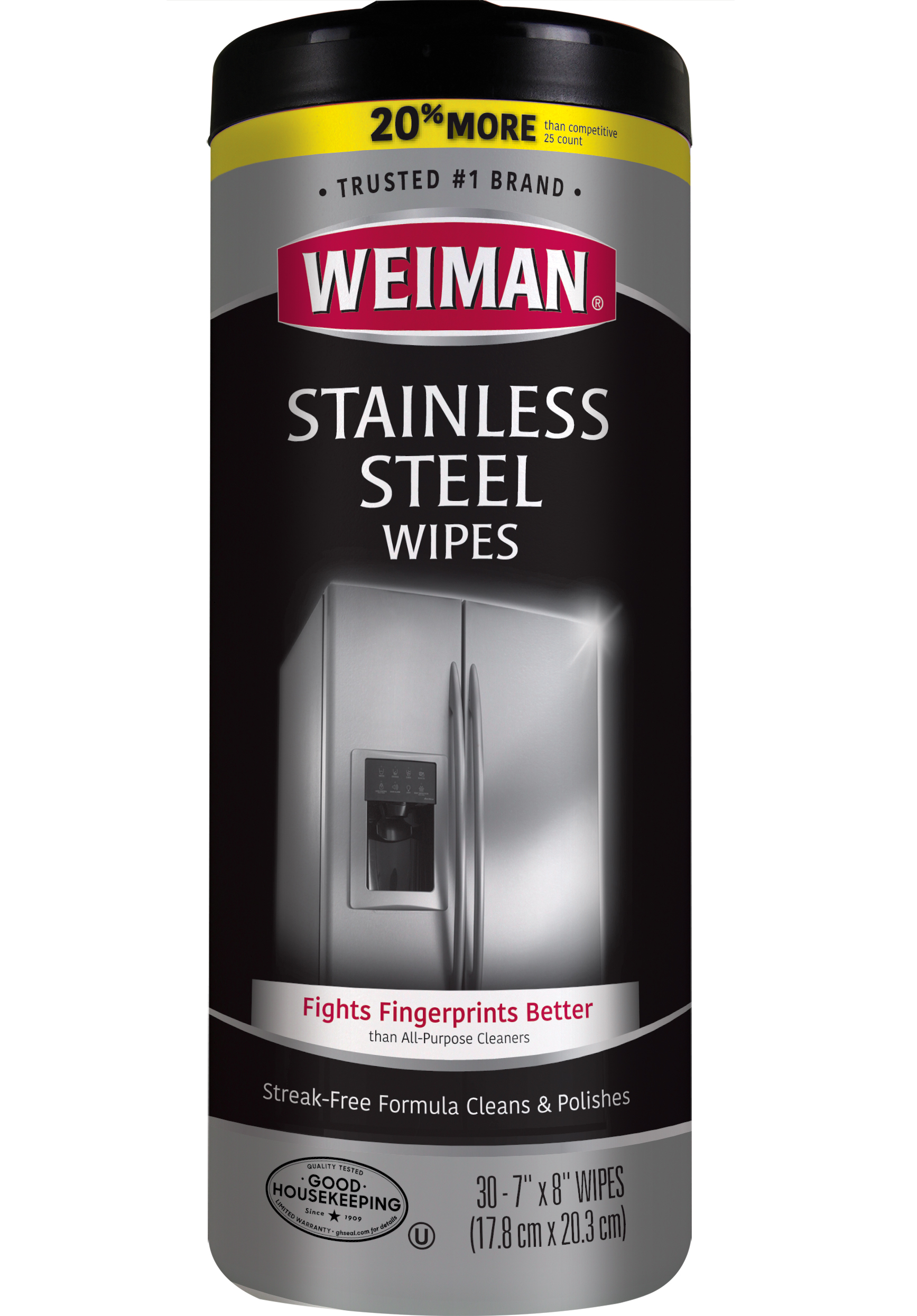 WEIMAN PRODUCTS LLC 92A Weiman Products Stainless Steel Wipes, 30 Count