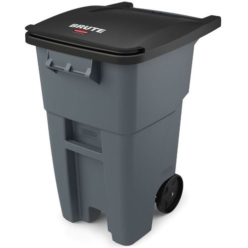 Rubbermaid FG9W2700GRAY Rubbermaid Commercial Products Brute Rollout Container 50 Gallon, 1 Count