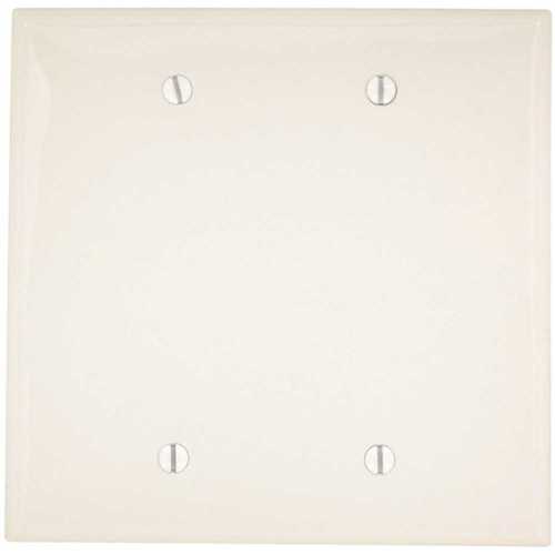 Leviton R52-0PJ23-00W White 2-Gang Blank Plate Wall Plate