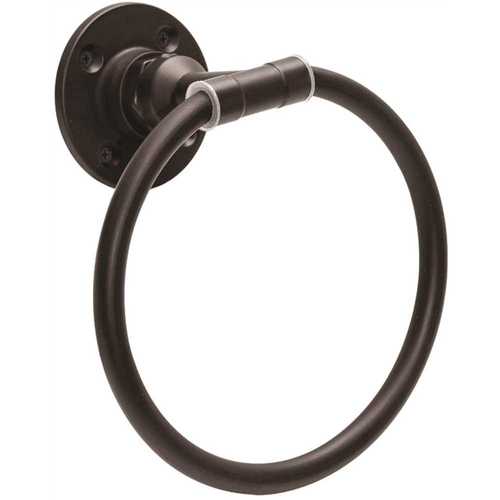 Design House 580670 Kimball Towel Ring in Satin Black