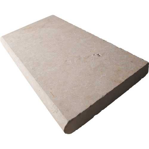 12 in. x 24 in. Aegean Pearl Tumbled Marble Pool Coping Tile (40- sq. ft./Pallet) - pack of 40