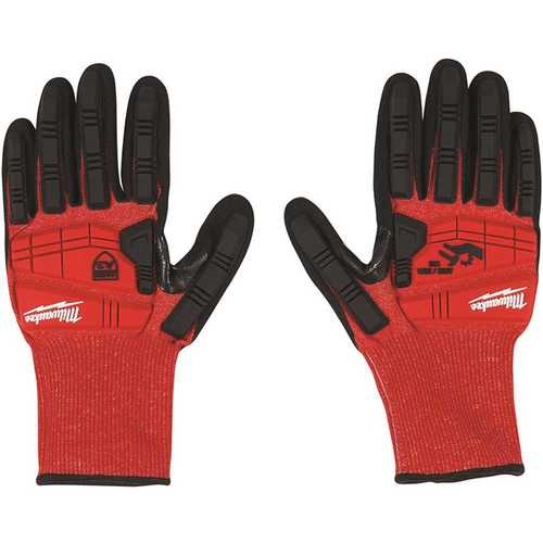 Milwaukee 48-22-8971 Nitrile Level 3 Cut Resistant Impact Dipped Gloves -Med