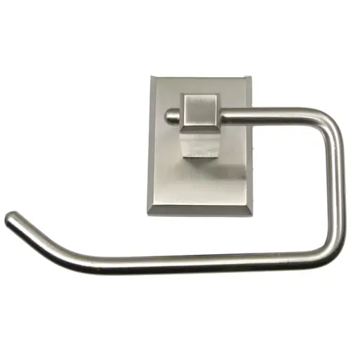 Utica Euro Tissue Roll Holder Satin Nickel Finish