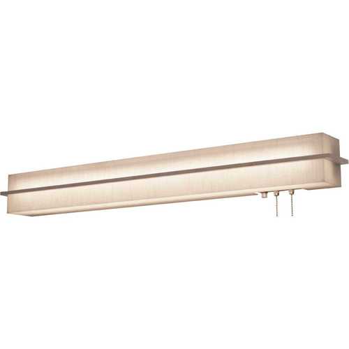 Apex 4 ft. 64-Watt Equivalent Integrated LED Weathered Grey/Linen White Overbed Fixture
