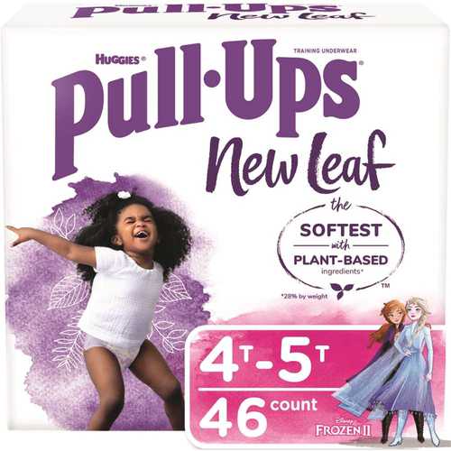 HUGGIES 53245 Pull-Ups New Leaf Girls' Potty Training Pants, 4T-5T - pack of 46
