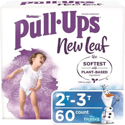 HUGGIES 53241 Pull-Ups New Leaf Boys' Potty Training Pants, 2T-3T Multi-Colored - pack of 60