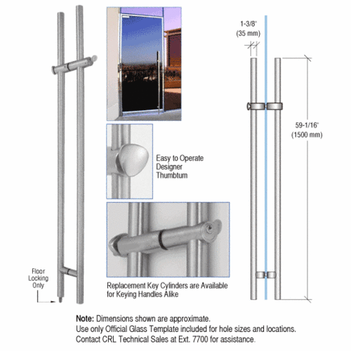 CRL LLP059BS Brushed Stainless 59