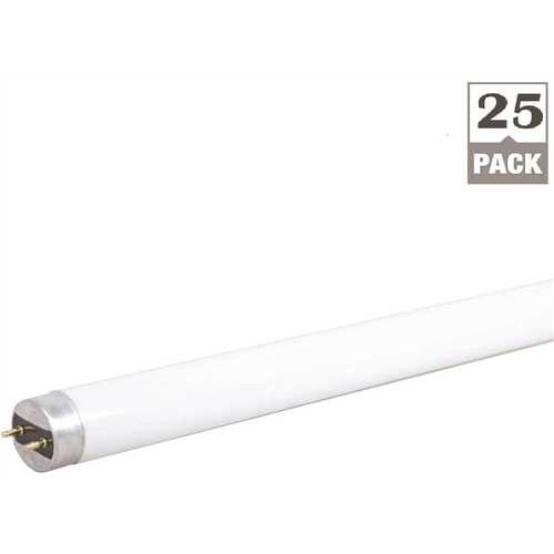 17-Watt Equivalent 8-Watt 2 ft. T8 Linear LED Non-Dimmable Plug & Play Light Bulb Type A Cool White 4000K - pack of 25