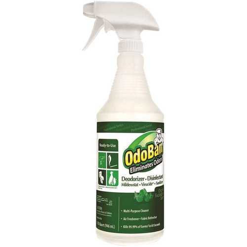 OdoBan 910062-QC12 32 oz. Ready-to-Use Eucalyptus Deodorizer and Disinfectant